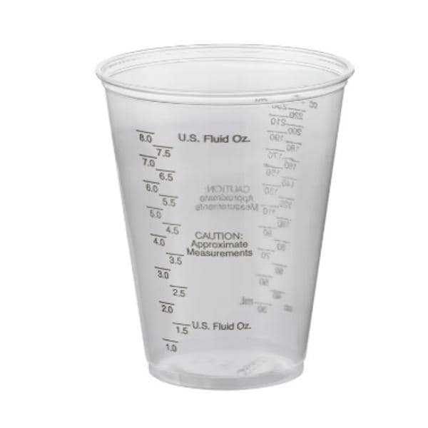 Graduated Cup Plastic Clear 10 oz Disposable 1000/Ca