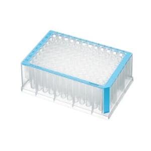 Deepwell Plate Polypropylene Clear/Blue 96/1000uL 20/Pk