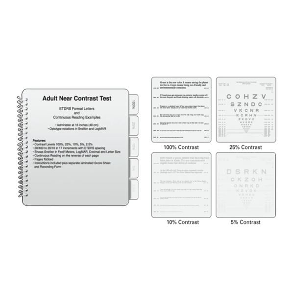 Near Contrast Test Booklet 16" Testing Distance Ea