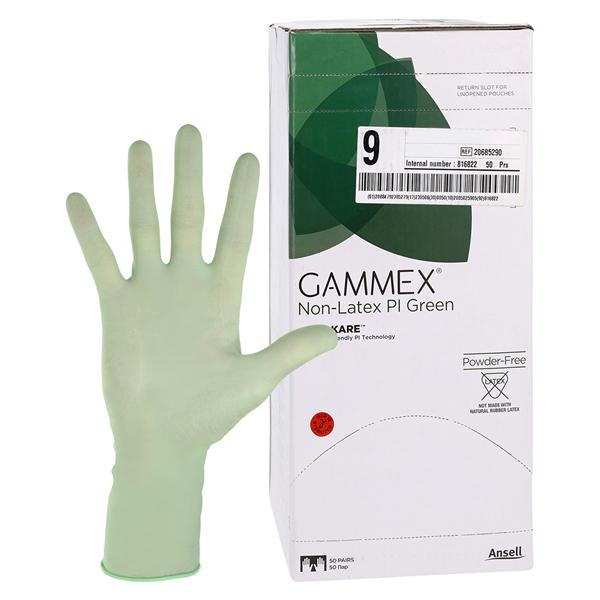 Gammex Polyisoprene Surgical Gloves 9 Green