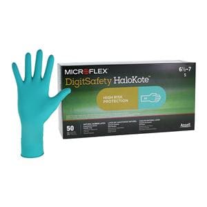 MICROFELX Digitsafety HaloKote Exam Gloves Small Extended Green Non-Sterile