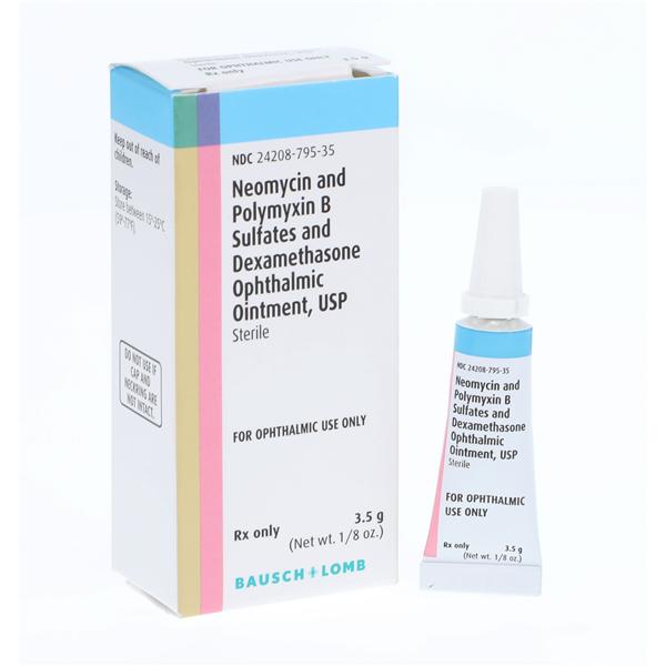 Neomycin/Polymyxin B Sulfate/Dexamethasone Ophthalmic Ointment Tube 3.5gm Each