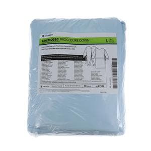 Chemo360 Chemotherapy Procedure Gown Spunbound Polypropylene Large Blue 10/Pk, 10 PK/CA