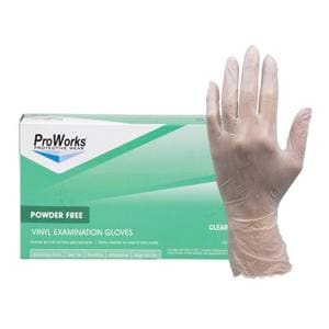 Vinyl Exam Gloves Large Clear Non-Sterile, 10 BX/CA