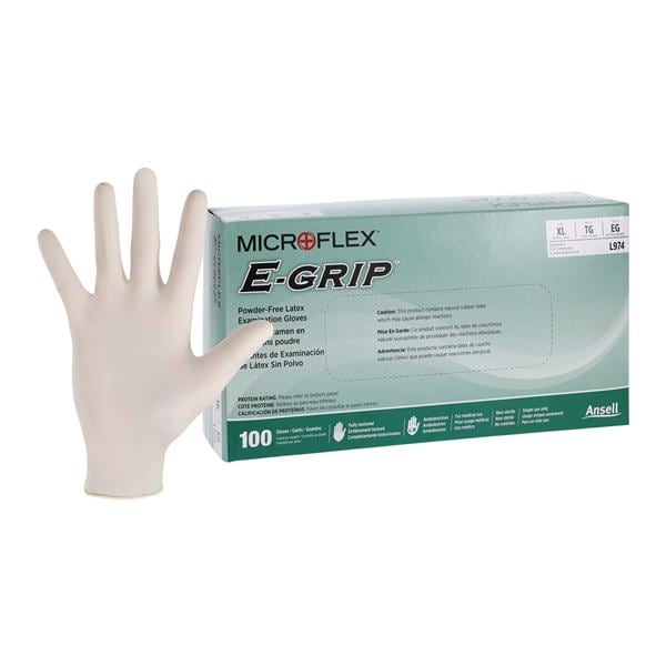 E-Grip Exam Gloves X-Large Natural Non-Sterile, 10 BX/CA