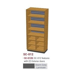 Stor-Edge Laminate Cabinet Wood Storm Gray With 2 Exterior Doors Ea