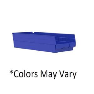 Shelf Bin Blue With Hopper Front 17-7/8x8-3/8x4" 12/Ca