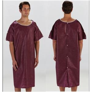 Exam Gown 22 in x 34 in Maroon Small Non Woven Disposable 30/Ca