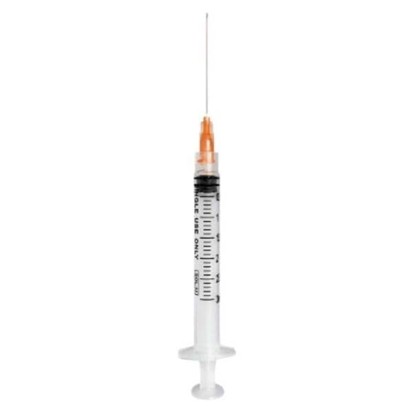 Luer Lock Syringe 25gx1-1/2" 3mL _ No Dead Space 100/Bx, 8 BX/CA