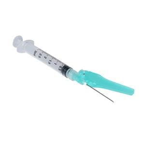 Sol-Care Luer Lock Syringe/Needle 23gx1" 1mL Safety Device Low Dead Space 50/Bx, 6 BX/CA