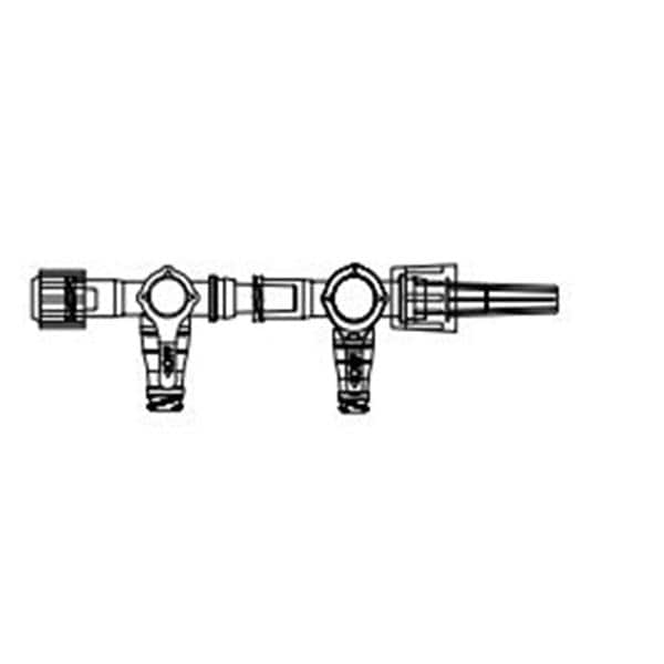 NanoClave 4-Way Stopcock Manifold 2 Gang Rotating Luer 50/Ca