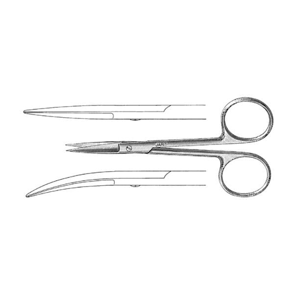 Knapp Iris Surgical Scissors Curved 4" Stainless Steel Reusable Ea