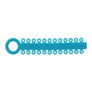 Power Sticks Ligature Ties Elastomeric 0.120 in Latex-Free Turquoise 42/Pk