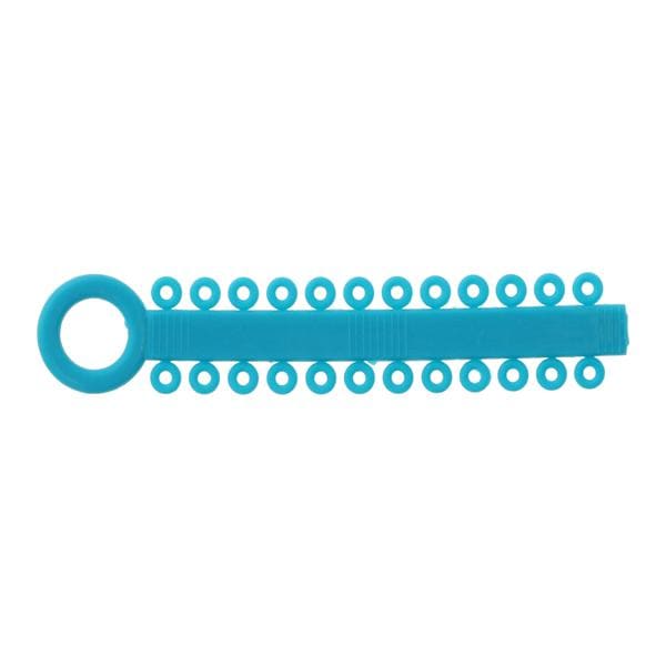 Power Sticks Ligature Ties Elastomeric 0.120 in Latex-Free Turquoise 42/Pk