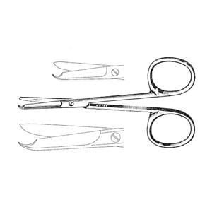 Spencer Suture Scissors Curved Sideway 4-3/4" Stainless Steel Reusable Ea