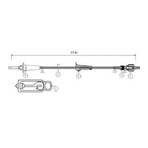 Administration Set 37" 15 Drops Priming Volume 4.1mL 25/Ca