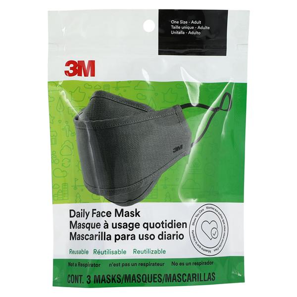 3M™ Daily General Use Non Medical Mask Adult None Gray 3/Pk, 12 PK/CA