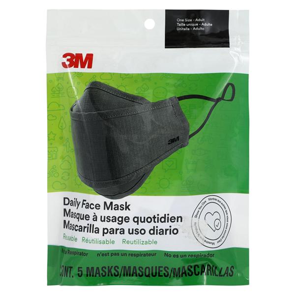 3M™ Daily General Use Non Medical Mask Adult None Gray 5/Pk