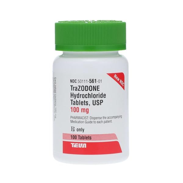 Trazodone HCl Tablets 100mg Bottle 100/Bt