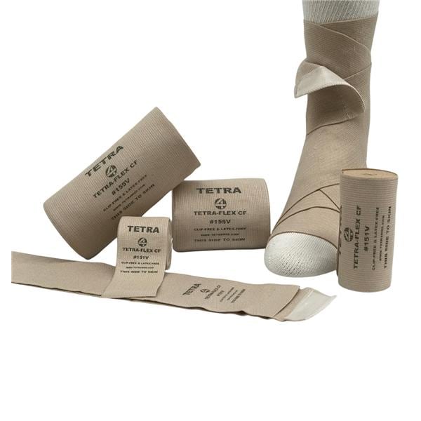 Tetra-Flex Elastic Bandage Elastic 4"x 5Yd Non-Sterile 12/Bx