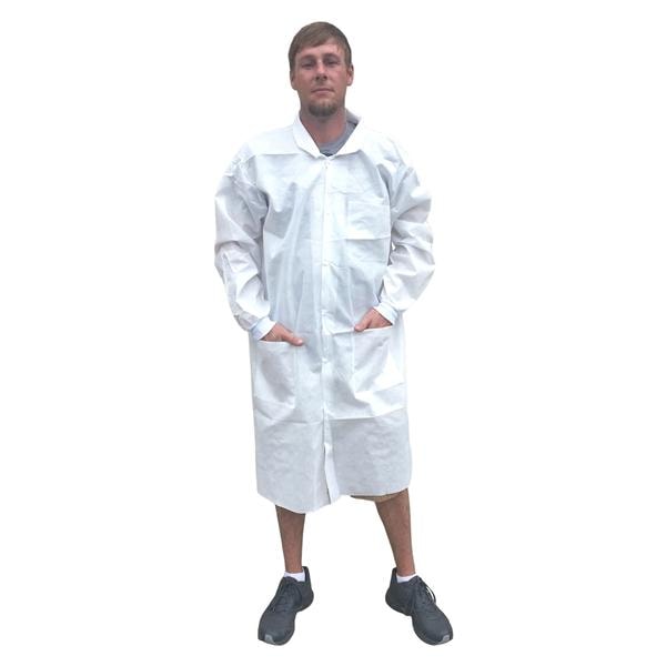 Lab Coat 3 Pockets Long Sleeves 2X Large White Unisex 30/Ca