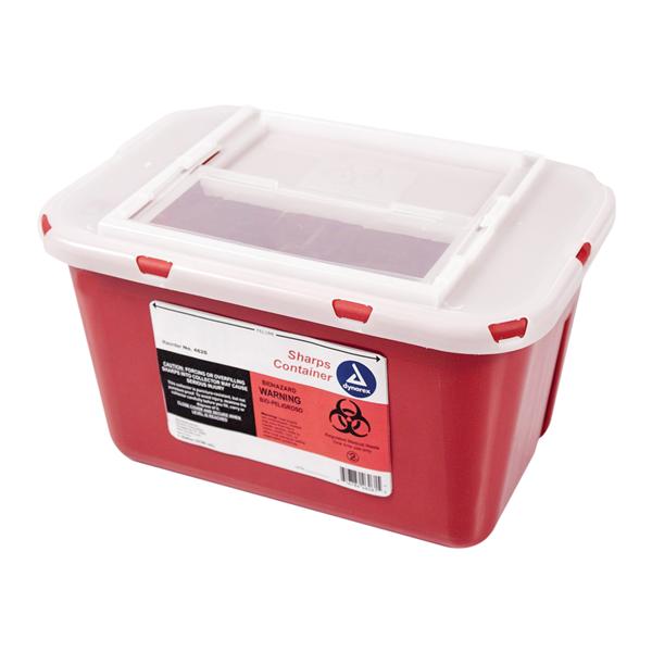 Sharps Container 1gal Red 10.3x7x5.5" Slide Lid Plastic Ea