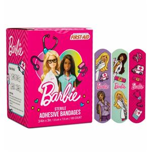 Adhesive Bandage Plastic 3/4x3" Barbie Sterile 100/Bx