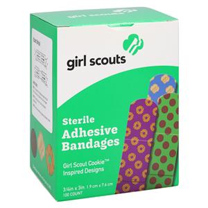 American White Cross Adhesive Bandage Plastic 3/4x3" Girl Scouts Sterile 100/Bx