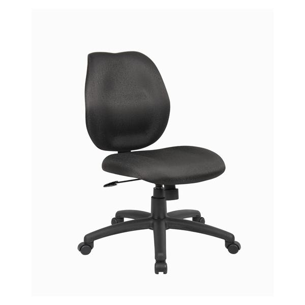 Boss Mid-Back Task Black Armless Office Chair Ea