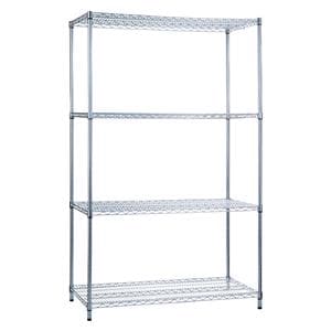 Shelving Unit 36x18x72" Chrome Wire With 3 Shelves Ea