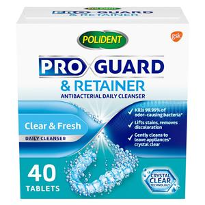 Polident Pro Guard Retainer Cleaner Tablets 40/Bx