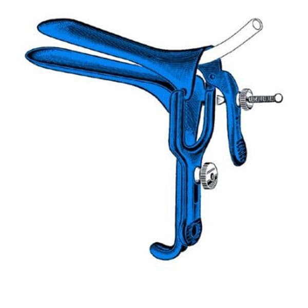 Sklar Blue Graves Vaginal Speculum 3x3/4" Small Ea