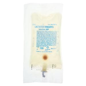 IV Injection Solution Lactated Ringers 500mL Flexible Plastic Bag Container Ea