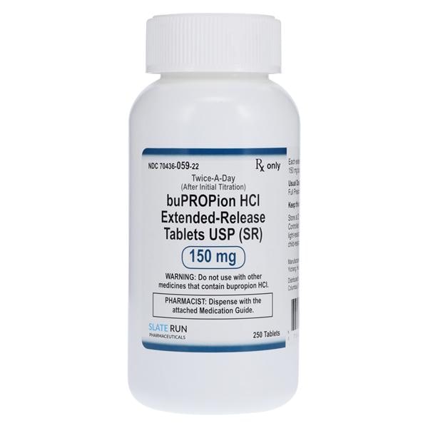 Bupropion HCl SR Extended-Release Tablets 150mg Bottle 250/Bt