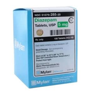 Diazepam Tablets 5mg Unit Dose 100/Package Each