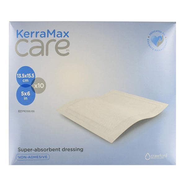 KerraMax Care Non-Woven Dressing 5x6" Sterile Rectangle Super Absorbent