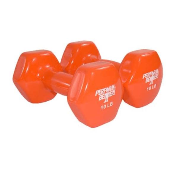 Perform Better Weight Dumbbell 10lb Vinyl Coated Orange