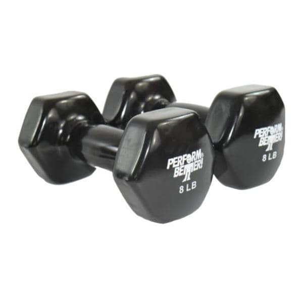 Perform Better Weight Dumbbell 8lb Vinyl Coated Black