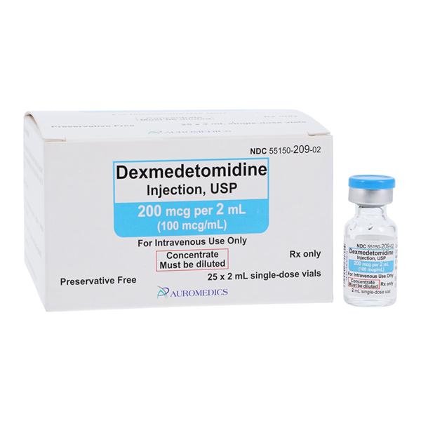 Dexmedetomidine HCl Injection 100mcg/mL SDV 2mL 25/Package