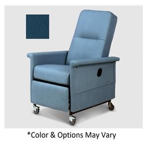 59 Series Transport Recliner All Steel/Powder-Coated Frame 300lb Mnl ClnlBl Ea