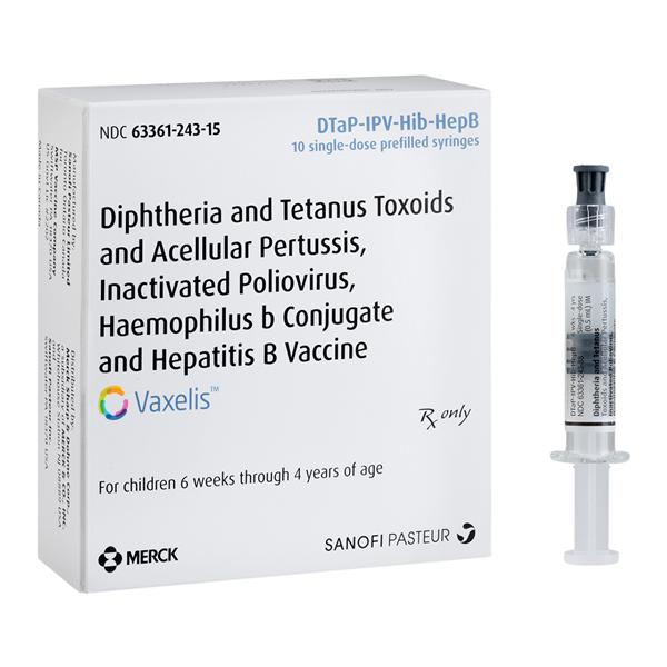 Vaxelis Vaccine DTaP-IPV-Hib-HepB Pediatric Injectable 0.5mL Prefl Syr 10/Pk