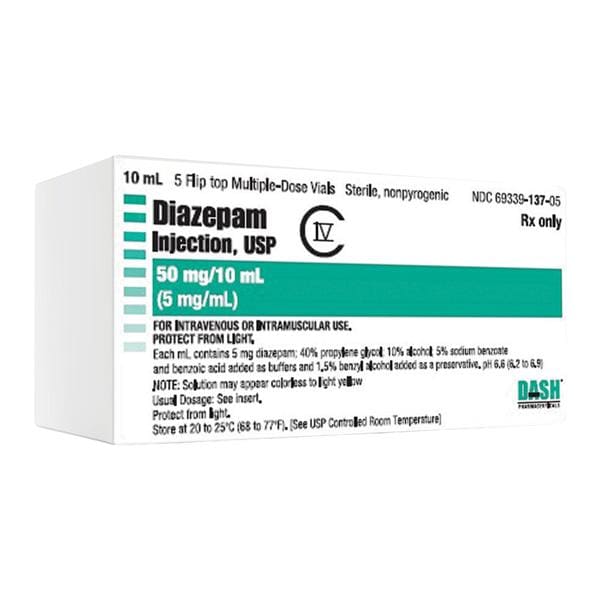 Diazepam Injection 5mg/mL MDV 10mL 5/Bx