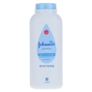 Johnson's Baby Powder Cornstarch/Aloe/Vitamin E PrbnFr White Disp Unsx 9oz/Bt, 48 BT/CA