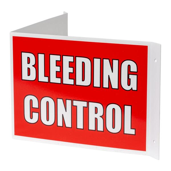 Bleeding Control Sign Red/White