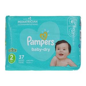 Pampers Baby-Dry Diapers Size 2 12-18lbs 37/Pk