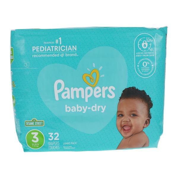 Pampers Baby-Dry Diapers Size 3 16-28lbs 32/Pk, 4 PK/CA