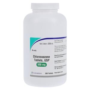 Chlorzoxazone Tablets 500mg Bottle 500/Bottle Each