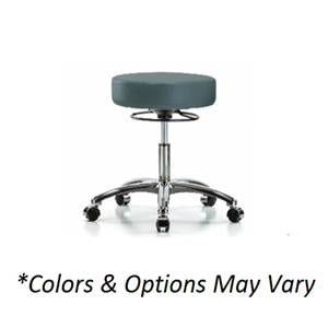 Blue Ridge Ergonomics Clean Room Stool Black 300lb Capacity