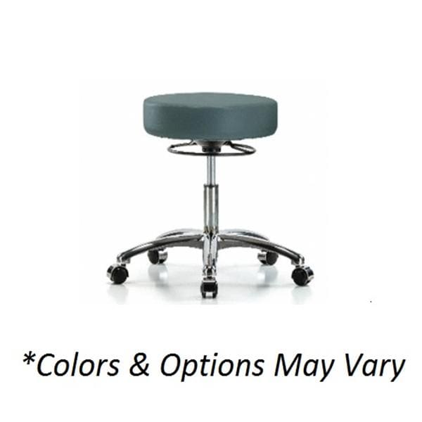 Blue Ridge Ergonomics Clean Room Stool Black 300lb Capacity