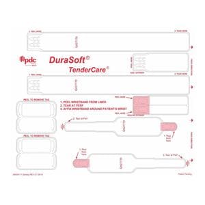 DuraSoft TenderCare Laser Wristband & Label Poly/Paper White Adult/Infant 500/Ca